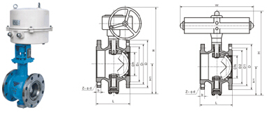 Qv347、Qv647、Qv947 V型調(diào)節(jié)球閥結(jié)構(gòu)圖