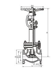 DJ41H鍛鋼低溫法蘭截止閥結(jié)構(gòu)圖片