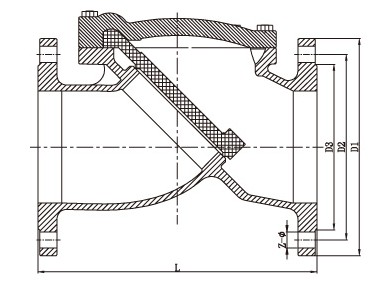 橡膠瓣止回閥結(jié)構(gòu)圖